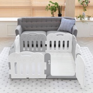 Caraz - Caraz 7+1 寶寶屋圍欄地墊套裝 (附有板面固定扣) - 神秘灰 + 白色