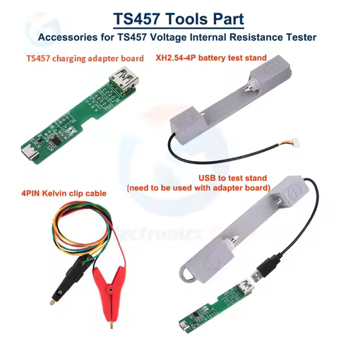TS457 Battery Base Kelvin Clip Cable Charging Adapter Board for TS457 Voltage Internal Resistance Te