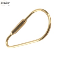 114OMYZUSHOP 2pcs Brass Screw Lock Carabiner, Brass Golden Brass Keychain Hook, Keychain Carabiners 