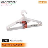 MYDIYSDNBHD - Elianware 6 Pcs Set Penyangkut Baju Hanger Clothes E-15/6 (RANDOM PICK COLOR)