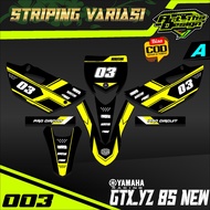YZ 85 NEW 003 Modified Trail Duck Variation Striping Sticker, Latest Sport Race Design