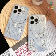 SS944 SOFTCASE CASE CLARITY BUTTERFLY SILVER MOTIF FOR REALME 5 5i 9i 11 14 14T C2 C11 C12 C15 C17 C