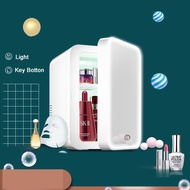 【CP】พร้อมส่ง ตู้เย็นมินิ ตู้เย็นเก็บเครื่องสำอาง 8L ไฟ LED มีกระจก ตู้เย็นเล็ก ตู้เย็นในรถยนต์ ใช้ในรถ ในหอพัก ตู้เย็นราคาถูก Mini Refrigerator Fioma