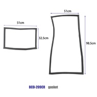 Refrigerator door seal strip 51×32.5cm  51×98.5cm for Homa BCD-209CR magnet PVC rubber gasket Refrig