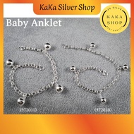 Original 925 Silver Baby Anklet 4 Bell For Kids (1 PCS) | Gelang Kaki 4 Loceng Budak Perak 925 | Rea