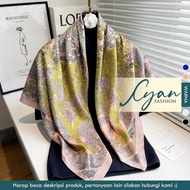 "Ezra" Scarf 90 x 90 Texturized Silk Imitation Material, Luxury Scarf
