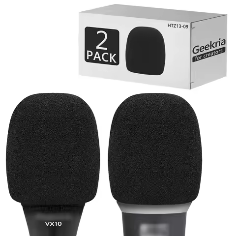 Geekria for Creators Foam Windscreen For Bietrun WXM09, WXM21, Behringer BA 85A, XM8500, Audix OM2 M