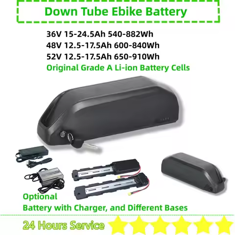 36V 48V 52V 13Ah 15Ah 17.5A 20Ah 25Ah Down Tube E-bike Battery Reention DP6 Polly for BBS01 BBS02 BB