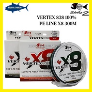 STRIKE 2 VERTEX 838 100% PE LINE X8 BRAID LINE (300M)