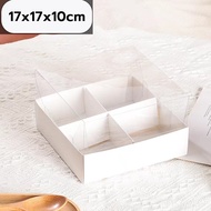 ❤️ส่งฟรี❤️  กล่องเค้ก 10ใบ/แพค 2ขนาด(4ช่อง/6ช่อง) ฝา พลาสติก PET สามารถใช้ห่อแซนวิช เค้ก ขนมหวาน ฯลฯ