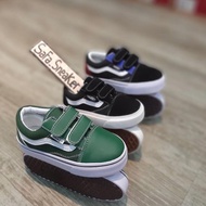 HITAM PUTIH Old skool vans Boys Shoes Black And White Adhesive Models