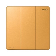 3 Gang 1 Way Switch 1 Way - Light Switch - Nero X21031 - Gold