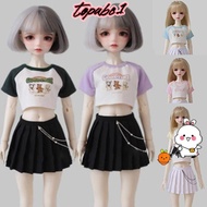 TOPABC T-shirt Pleated Skirt, DIY Accessories Mini Princess Chain Skirt, High Quality Cute Fashion D