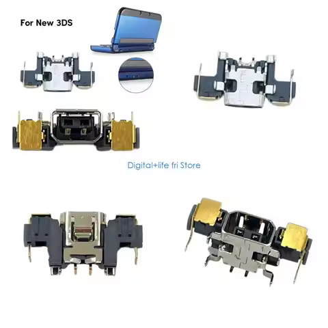 E06D Portable Charging Port Dock Replacement Repair for New 3DS XL/LL 2DS XL 3DS Space-saving Charge