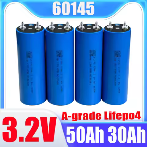 1-16pcs new 3.2V 50Ah 60145 LiFePO4 Power battery 30Ah c40 20Ah DIY 12V 24V 48V Lithium Iron Phospha
