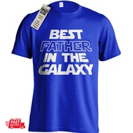 HOT Best father in the Galaxy Fathers Mothers day Cotton tshirt