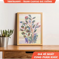 Tranh treo tường Abstract Floral Botanical Wall Art Colorful Abstract Wall Art Acrylic Art tặng kèm