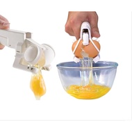 3-in-1 Egg Slicer and Separator Tool, Stainless Steel Blades, 9.25 x 4.33 inches, White (Egg Cracker