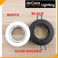 DECASA Eyeball Casing Only GU10 Lamp Holder Spotlight Recessed Eyeball Downlight Casing  Ceiling Lamp Black/White EB212