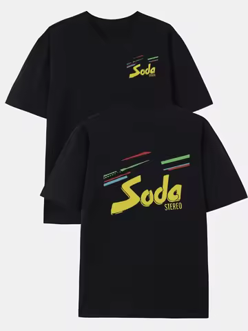 Soda Stereo Fashion Men's T-shirt Printed Design Suitable for Casual Home Wear Outdoor Sports Men's 