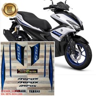 (ORI) striping original Yamaha Aerox silver biru  2018 2019  