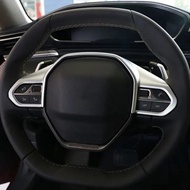 For Peugeot E-208 508 208 3008 GT 4008 5008 2016-2023 Automotive steering wheel decorative cover pat