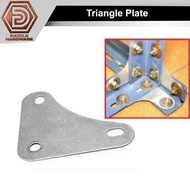 Slotted bar triangle plate shelf triangle bracket besi tepi rak besi angle segi tiga