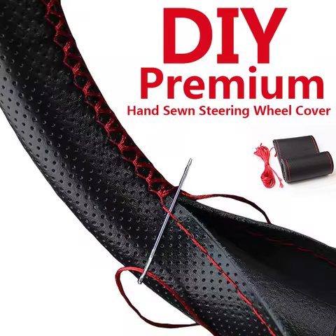 Black Car Steering Wheel Cover For Audi A1 8X A3 8V Sportback A4 B8 Saloon Avant A5 A6 C7 A7 G8 A8 D