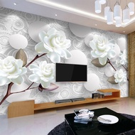 Wallpaper Dinding 3D Custom Motif Bunga