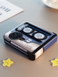 NEW!! เคสโทรศัพท์มือถือสำหรับ Oppo Find N3 Flip ตัวเคสรูปแบบเครื่องเล่นเทปคาสเซ็ท สไตล์เรโทรยุค90