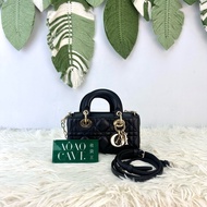 DIOR Lady D-Joy 黑金羊皮 Micro Size