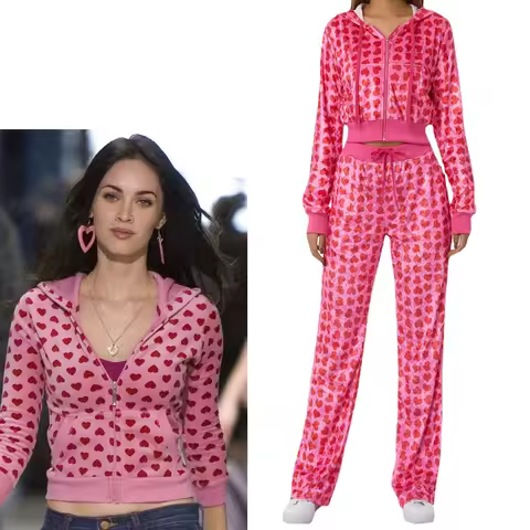 Jennifer's Body Cosplay Costume Woman's Pink Heart Hoodie Megan Fox Heart Hoodie Halloween Party Cos