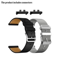 OPPO Watch 41mm 2-in-1 Band Set Business PU Leather Strap + Light Luxury Milanese Stainless Steel St