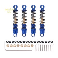 4Pcs 40Mm Metal  Oil Damper for Axial SCX24 C10 JLU   1/24 RC Crawler Car Upgrades,Blue