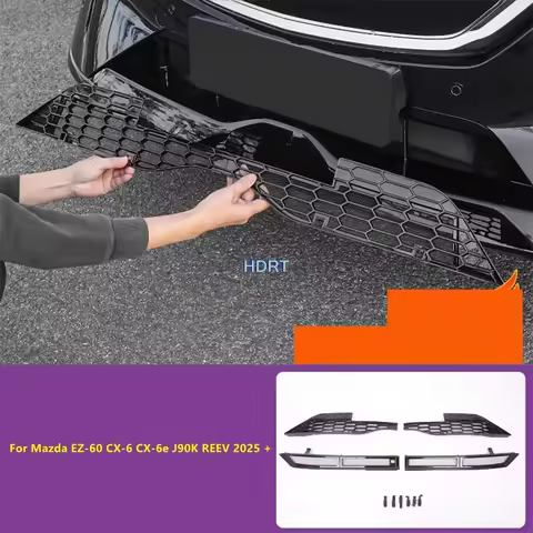 For Mazda EZ-60 EZ60 CX-6 CX6 CX-6e CX6e J90K REEV 2025 + Car Front Bumper Racing Grills Insect Scre