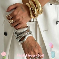 LIGHTHEARTED Bracelet, Metal Smooth  Wide Cuff Bracelet, Fashion Open Spring Closure Chunky Style Wi