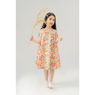 LEAH baby doll princess designed dress Sleeveless High-end flared shape for children from 3,4,5,6,7,