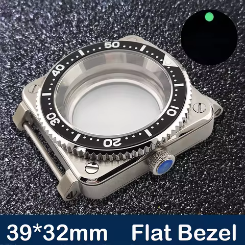 High Quality 39mm Aluminium Bezel Insert Ring Fit SKX 6105 6309 Case NH35 Watch Case Men's Watch Par