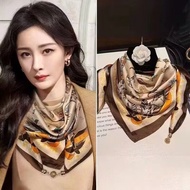 Square silk scarf for women 70 70x70cm turban bandana, beautiful, high-quality head covering to make