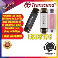 Transcend ESD310C | Portable SSD (Dual USB Type-A & C, OTG) | R/W speeds of up to 1050/950 MB/s