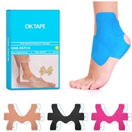 OK TAPE Pre-Tailored Sports Function Learn Ankle TAPE, 10 Pieces, Relieve Pain, Prevent Ankle Sprain