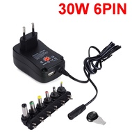 30w universal adjustable 3V 4.5V 5V 6V 7.5V 9V 12V 1A 2A 2.5A AC/DC Adjustable Power Adapter EU Plug Universal Power Adaptor USB Charger Switch Power Supply