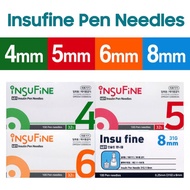 Insufine Insulin Pen Needles for diabetic 32G(4mm) / 32G(5mm) / 32G(6mm) /31G(8mm) PERBOX/100pcs