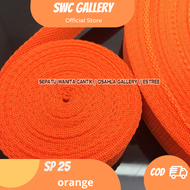 Tali webing Webbing Nylon Lebar 2.5 cm SP25 Tali tas Kuat dan Tebal tas, hammock Panjat Tebing Pi