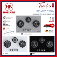 Turbo Incanto T773GV 77cm 3 Burners Built-In Glass Hob