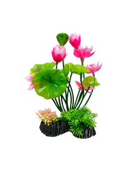水族箱景觀裝飾人工蓮花塑料植物假花水族箱造景飾品