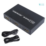 Will HDTV KVM Switcher 2 Port USB Video Source Selectors 4K 3840x2160 30Hz Resolution