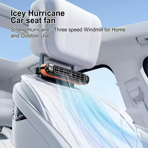 Backseat Cooling Fan Car Interior Rear Headrest Fan USB Plug In Car Seat 3 Speeds Adjustable Mini Fa