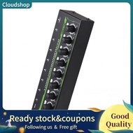 cloudshop Headphone Amplifier 8 Channel Stereo Amp Audio with Power Adapter DC 12V 6.35mm Input/Outp