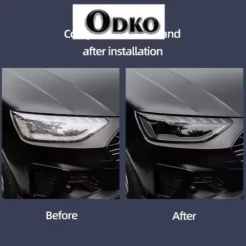 For Audi A3 A4 A5 A6 A7 A8 Q3 Q5 Q7 S3 S4 S5 Light Black Car Tint Lighthouse Tail Light Headlights F